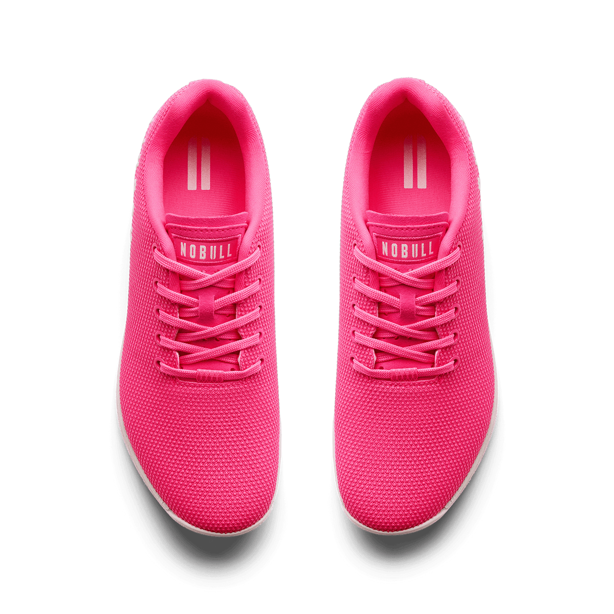 NOBULL Women's Neon Pink Classic White Outwork Shoes