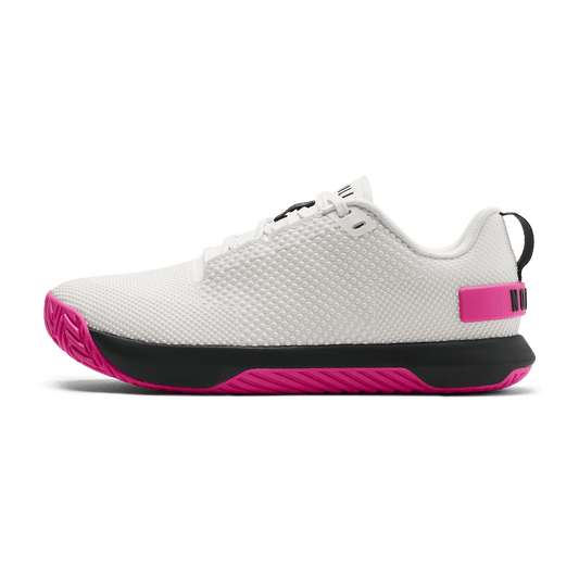 NOBULL Women's Classic White Pink Glo Outwork Flex Shoes