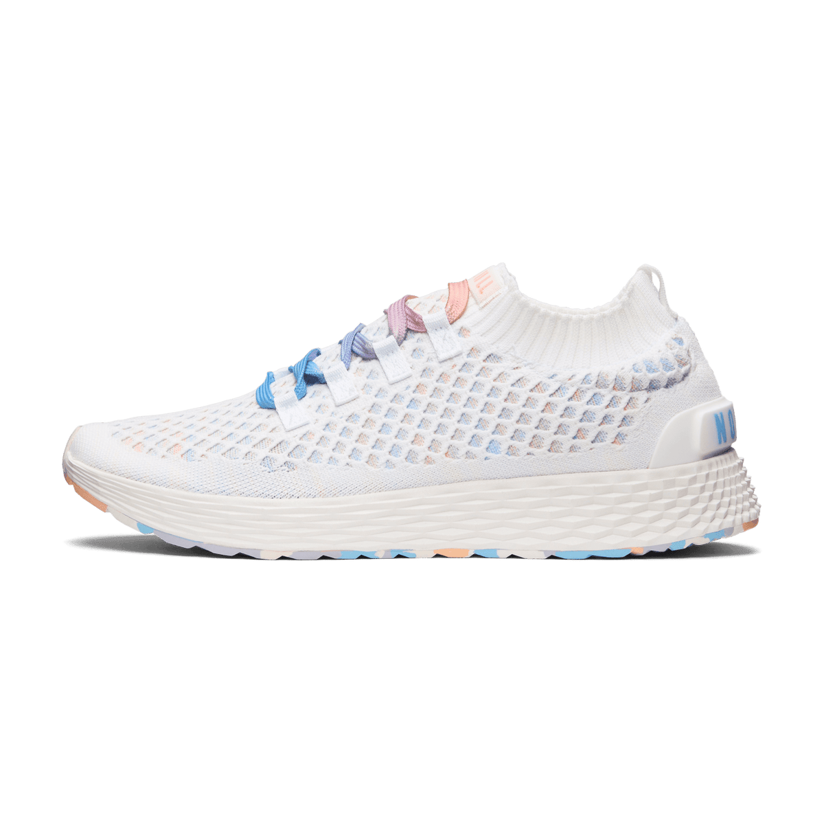 NOBULL Women's White Peach Allday Knit Shoes