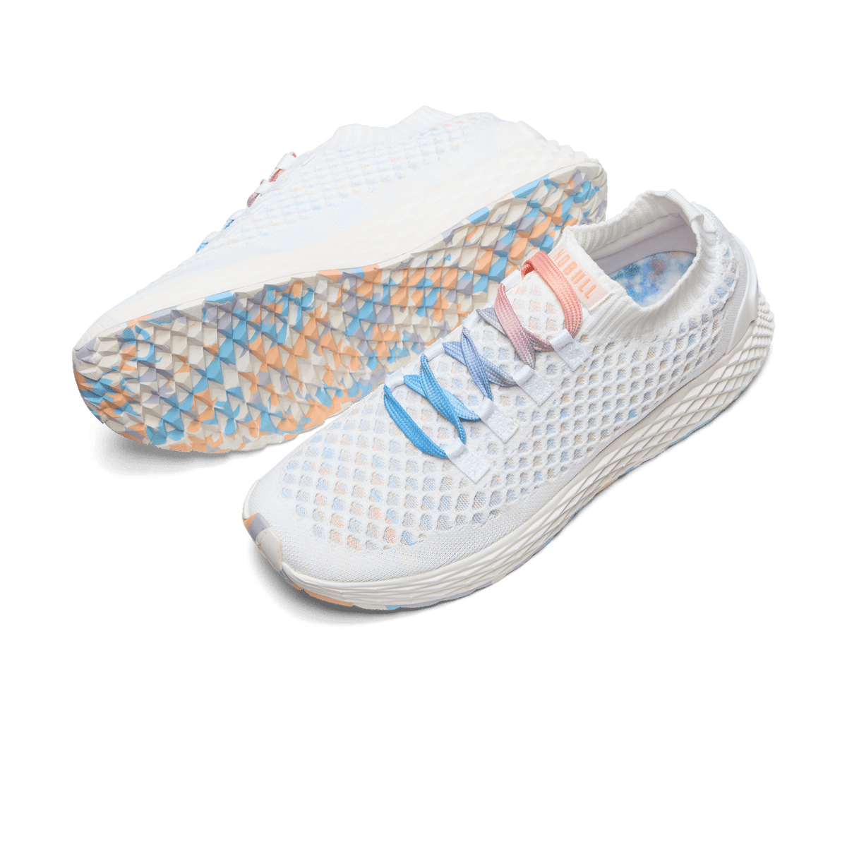 NOBULL Women's White Peach Allday Knit Shoes