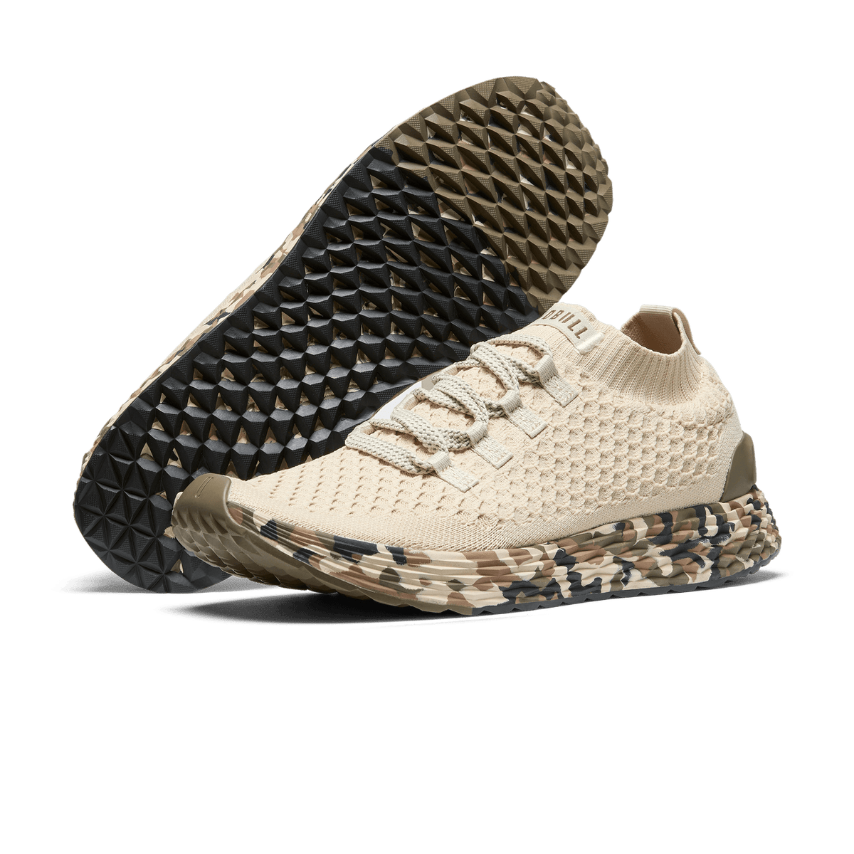NOBULL Women's Beige Camo Allday Knit Shoes