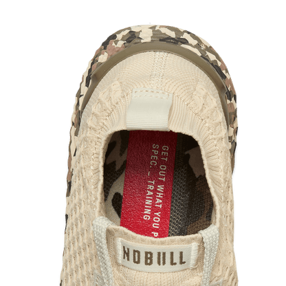 NOBULL Women's Beige Camo Allday Knit Shoes