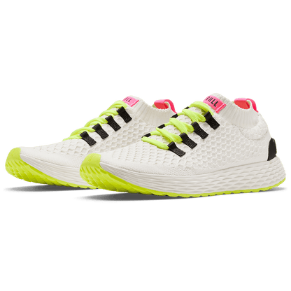 NOBULL Women's Classic White Yellow Alert Allday Knit Shoes