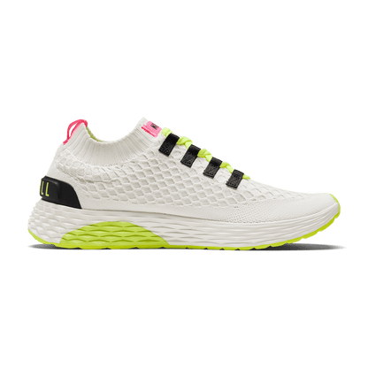 NOBULL Women's Classic White Yellow Alert Allday Knit Shoes