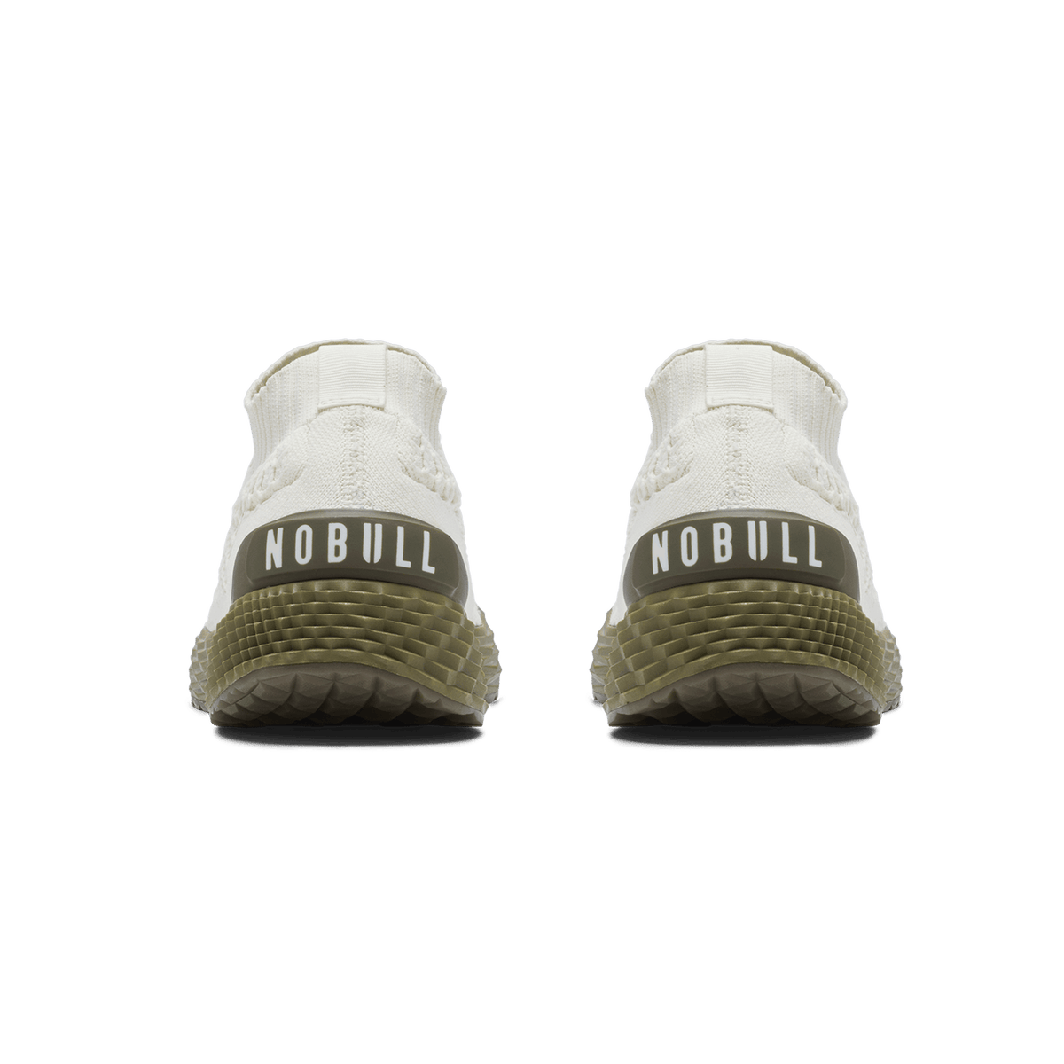 NOBULL Women's Mineral White Olive Allday Knit Shoes