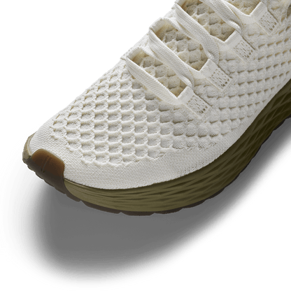 NOBULL Women's Mineral White Olive Allday Knit Shoes