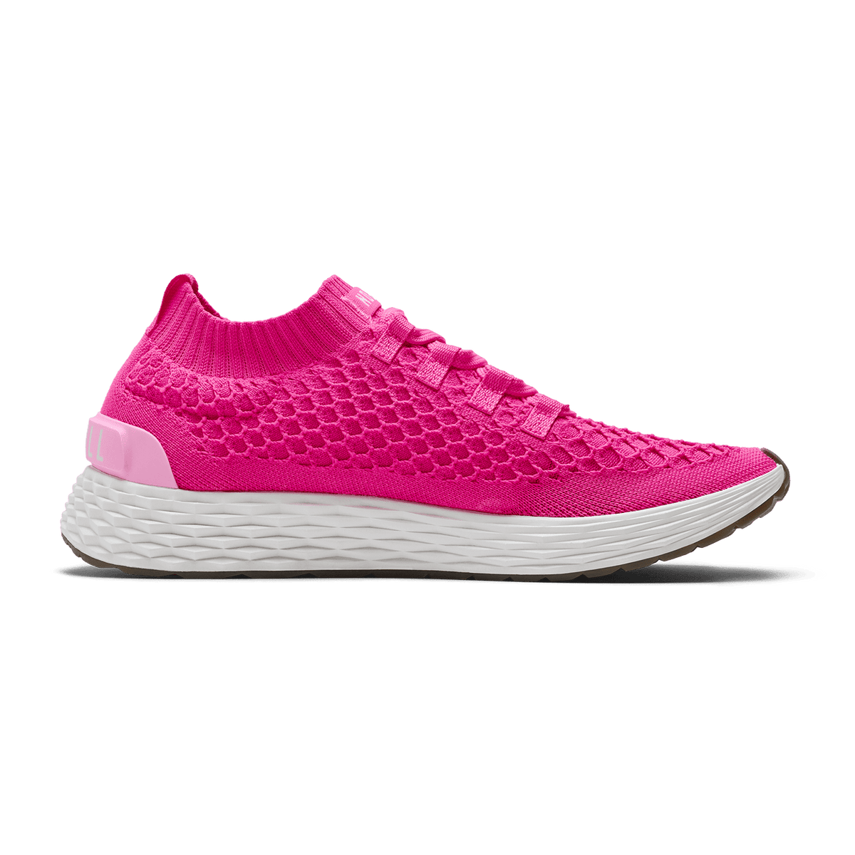 NOBULL Women's Neon Pink White Allday Knit Shoes