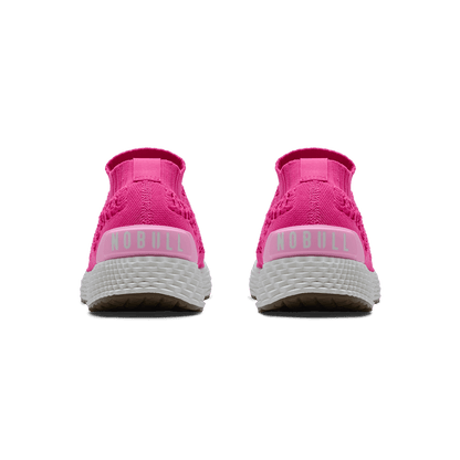 NOBULL Women's Neon Pink White Allday Knit Shoes