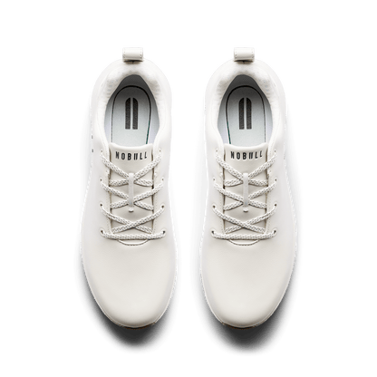 NOBULL Women's White Leather Golf Shoes
