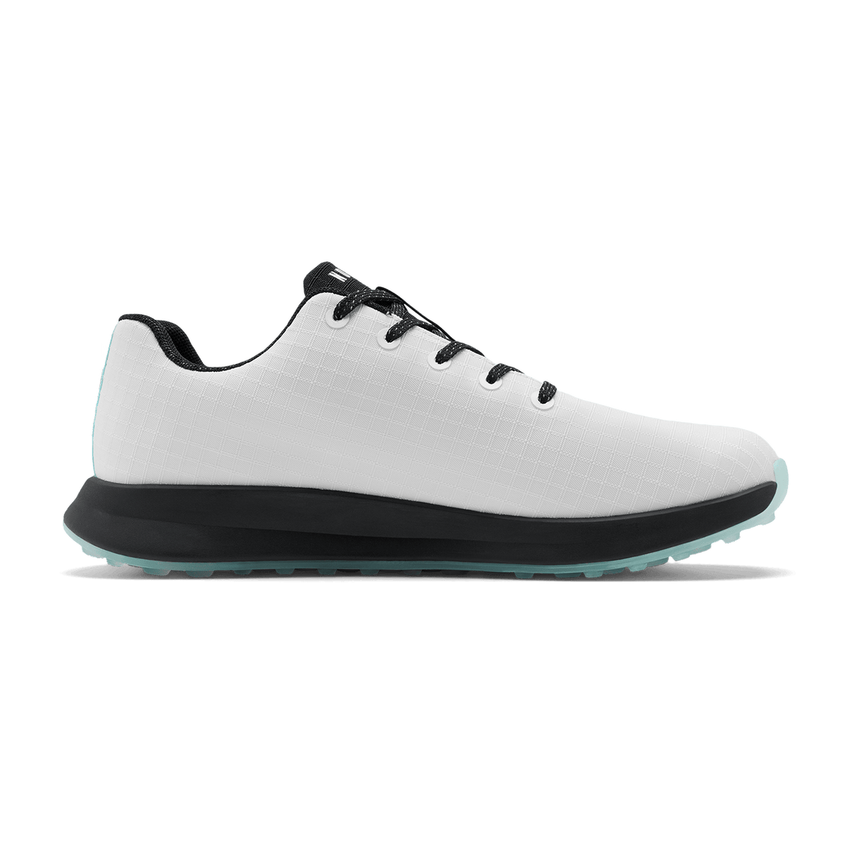 NOBULL Women's Classic White Turquoise Ripstop Golf Shoes