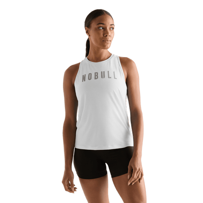 NOBULL Women's White NOBULL High-Neck Tank Top