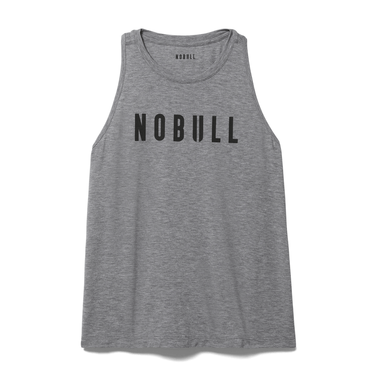 NOBULL Women's Heather Gray NOBULL High-Neck Tank Top