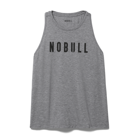 NOBULL Women's Heather Gray NOBULL High-Neck Tank Top