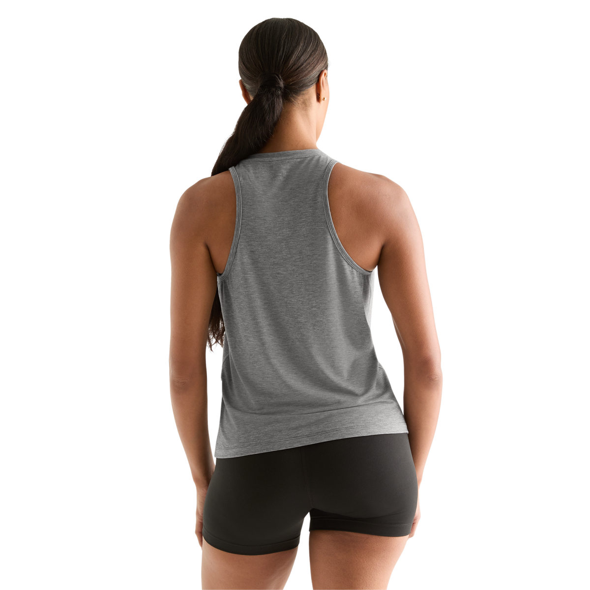NOBULL Women's Heather Gray NOBULL High-Neck Tank Top