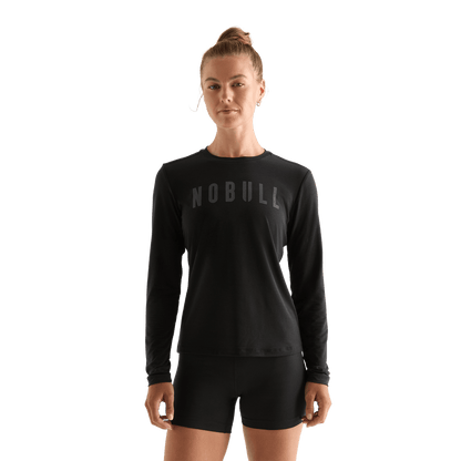 NOBULL Women's Black NOBULL Long Sleeve Tee