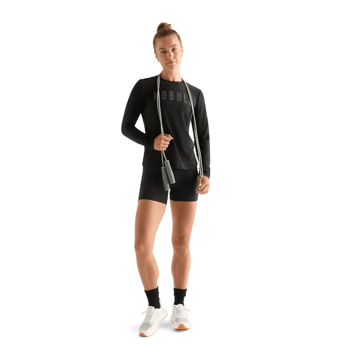 NOBULL Women's Black NOBULL Long Sleeve Tee