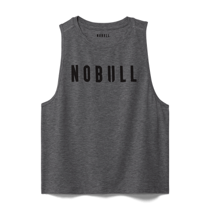 NOBULL Women's Heather Grey NOBULL Muscle Tank Top