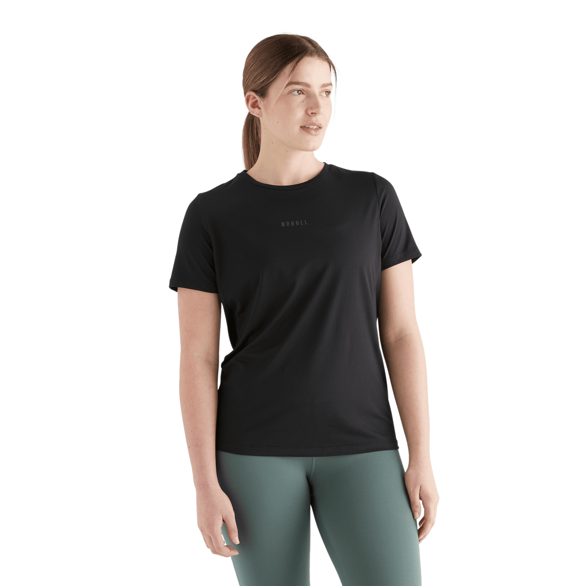 NOBULL Women's Black Deltapeak Micro Textured Tee