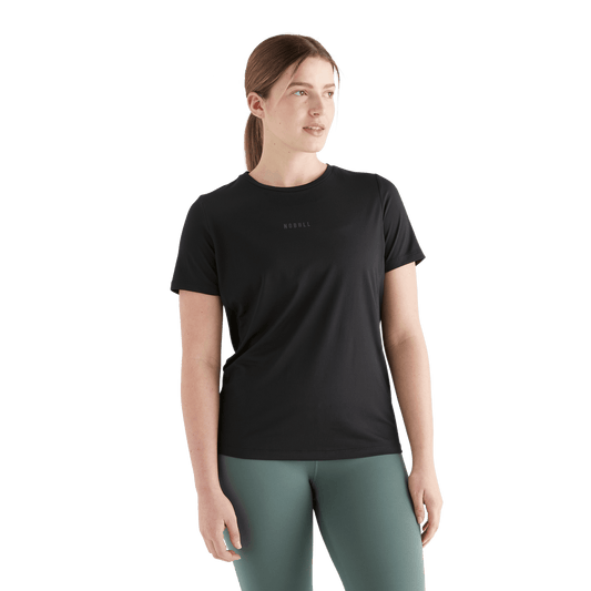 NOBULL Women's Black Deltapeak Micro Textured Tee