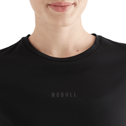 NOBULL Women's Black Deltapeak Micro Textured Tee