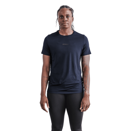 NOBULL Women's Night Navy Deltapeak Micro Textured Tee