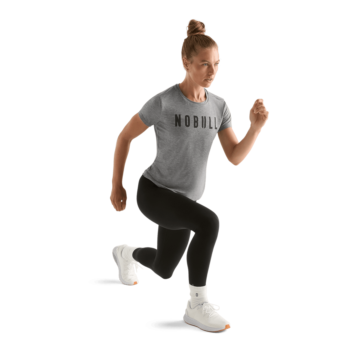 NOBULL Women's Heather Grey NOBULL Tee