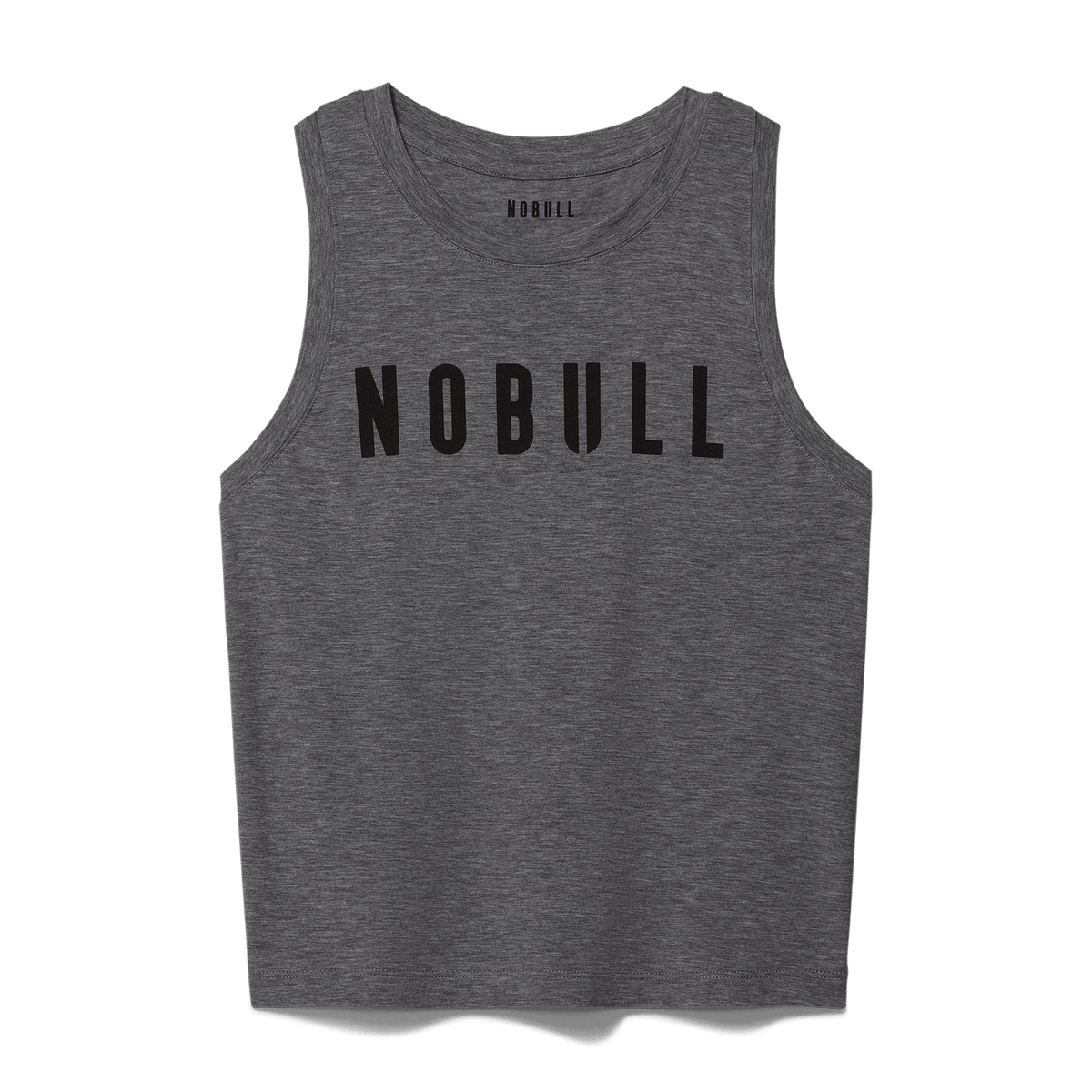 NOBULL Women's Heather Gray NOBULL Fitted Tank Top