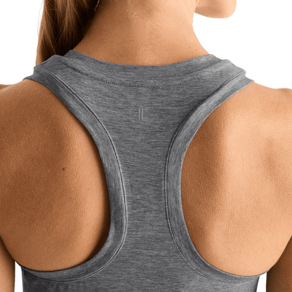 NOBULL Women's Heather Gray NOBULL Fitted Tank Top
