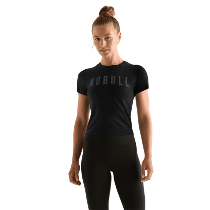 NOBULL Women's Black NOBULL Fitted Tee