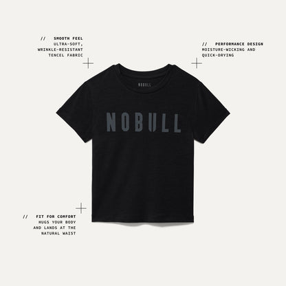 NOBULL Women's Black NOBULL Fitted Tee