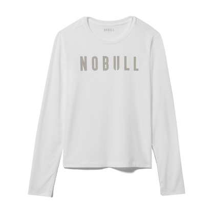 NOBULL Women's White NOBULL Long Sleeve Tee