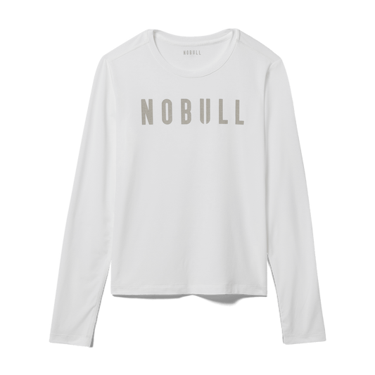 NOBULL Women's White NOBULL Long Sleeve Tee