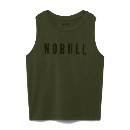 NOBULL Women's Dark Army NOBULL Fitted Tank Top