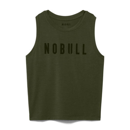 NOBULL Women's Dark Army NOBULL Fitted Tank Top
