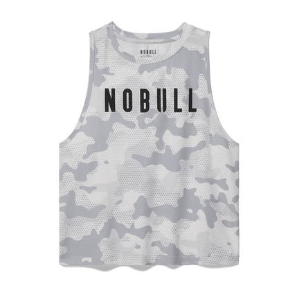 NOBULL Women's Light Gray Camo NOBULL Muscle Tank Top