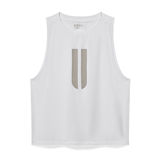 NOBULL Women's White U Muscle Tank Top