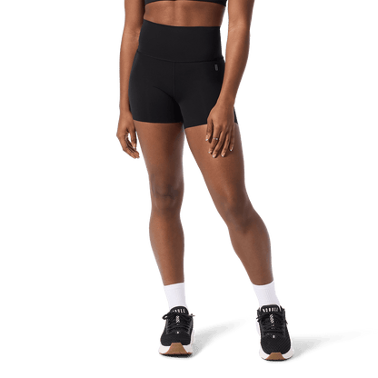 NOBULL Women's Black High-Rise Drive Short 4"