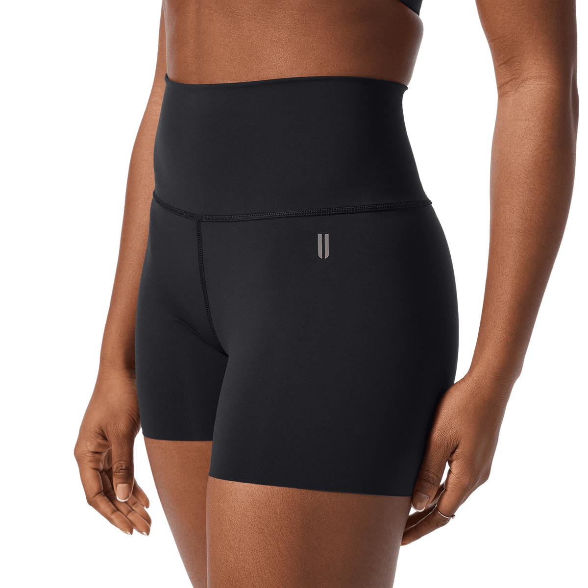 NOBULL Women's Black High-Rise Drive Short 4"