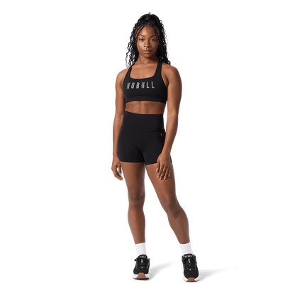 NOBULL Women's Black High-Rise Drive Short 4"