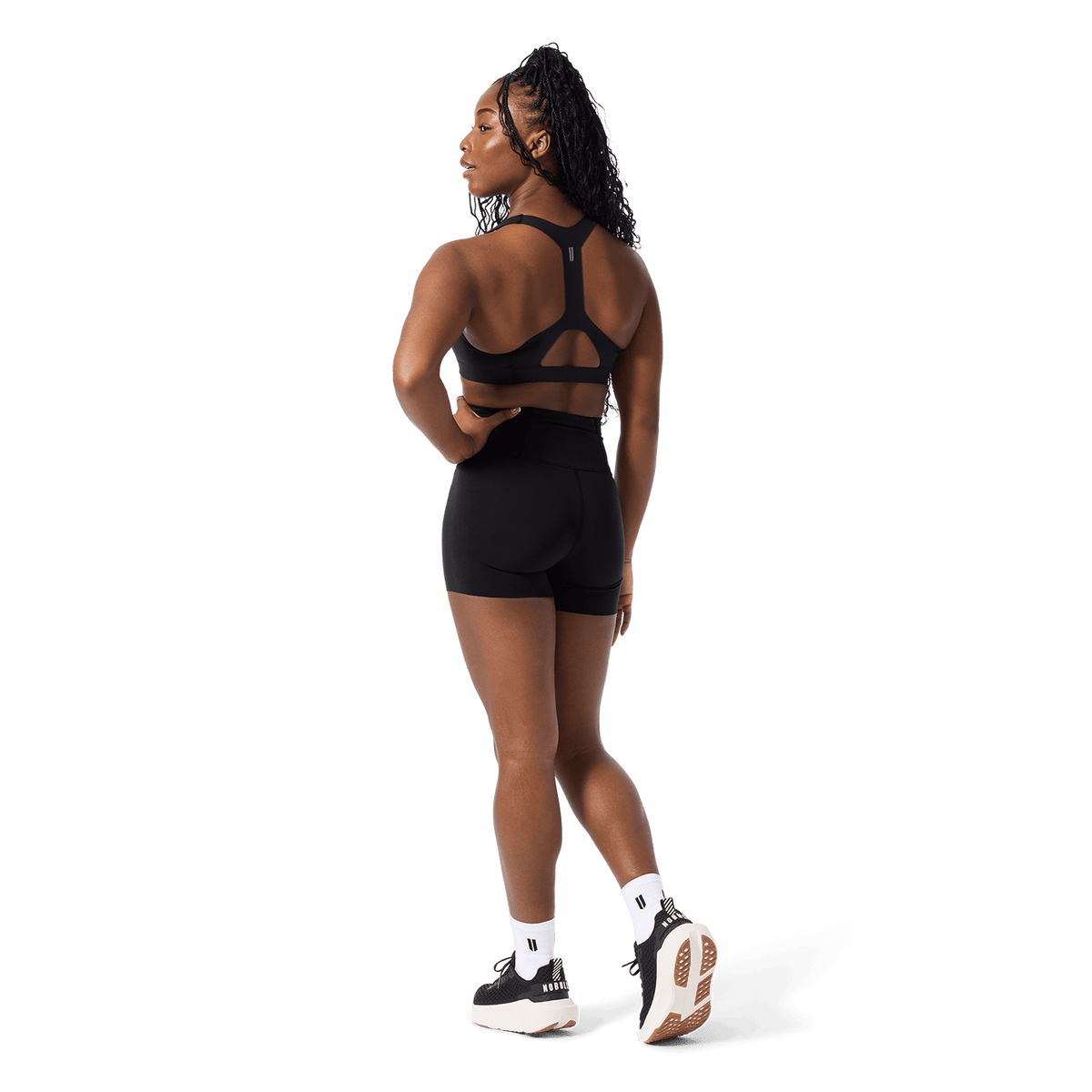 NOBULL Women's Black High-Rise Drive Short 4"