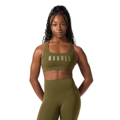 NOBULL Tactical Green NOBULL Drive Racerback Sports Bra