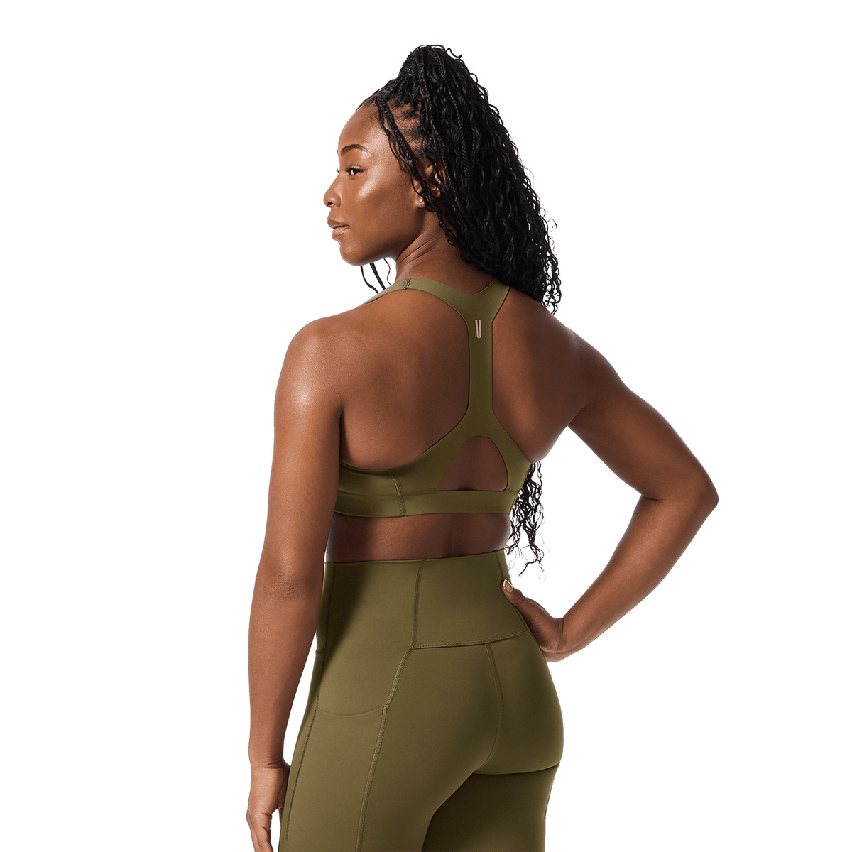 NOBULL Tactical Green NOBULL Drive Racerback Sports Bra