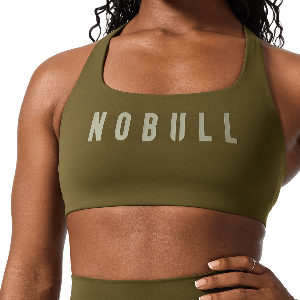 NOBULL Tactical Green NOBULL Drive Racerback Sports Bra