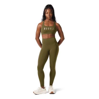 NOBULL Tactical Green NOBULL Drive Racerback Sports Bra
