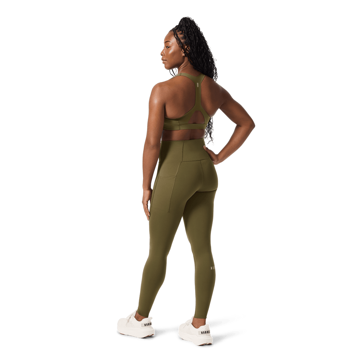 NOBULL Tactical Green NOBULL Drive Racerback Sports Bra