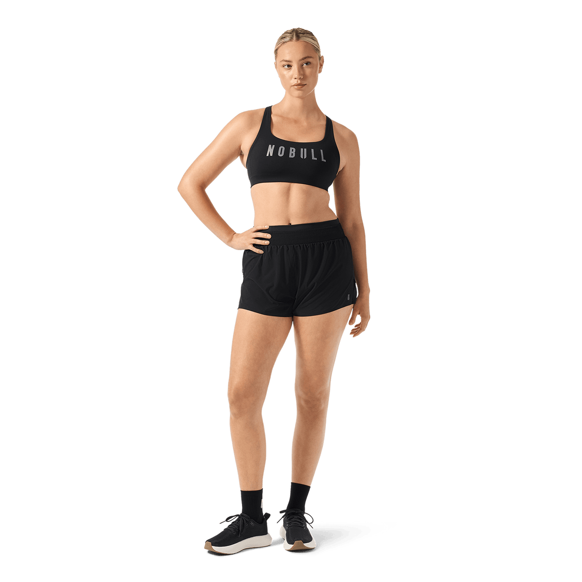 NOBULL Women's Black Drive 2-in-1 Short 3"