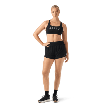 NOBULL Women's Black Drive 2-in-1 Short 3"