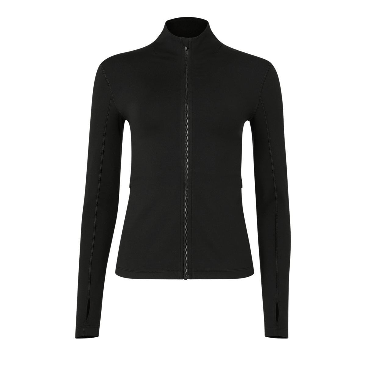 NOBULL Women's Black Matte Zip-Up Jacket