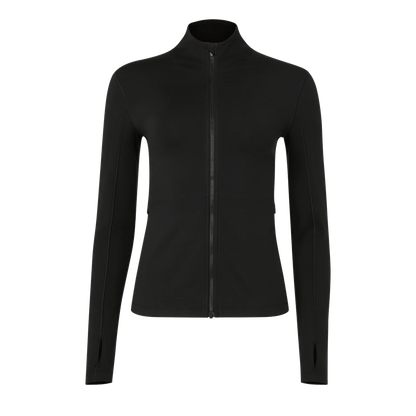 NOBULL Women's Black Matte Zip-Up Jacket