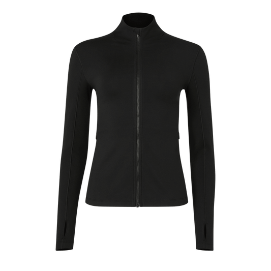 NOBULL Women's Black Matte Zip-Up Jacket